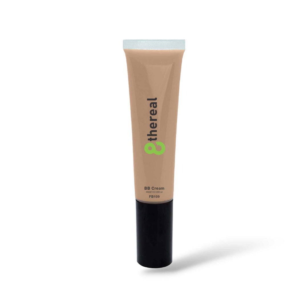 8thereal Everyday Glow BB Cream in a beige squeeze tube with a black cap for hydration and sun protection.