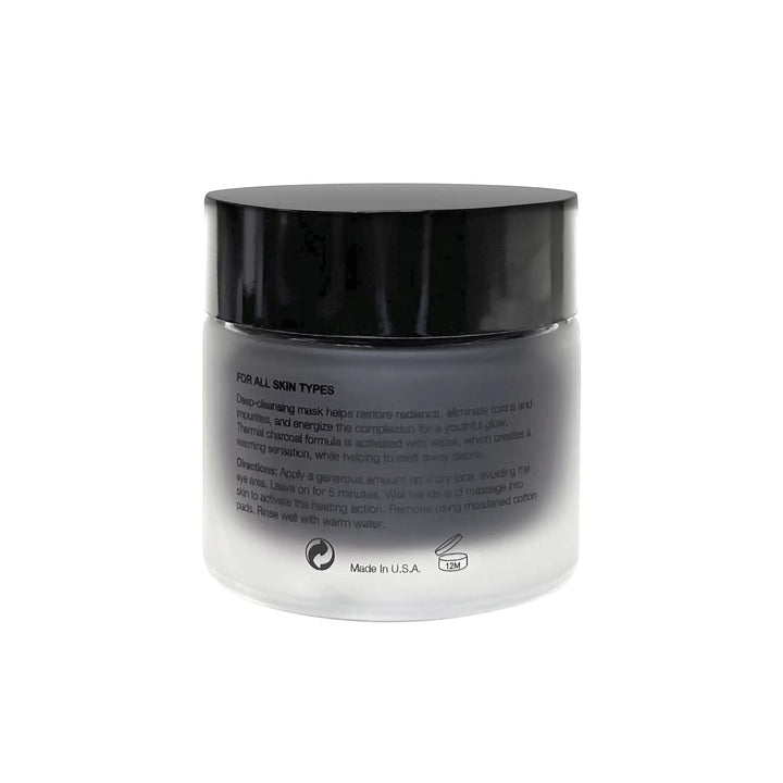 8thereal Deep-Cleansing Glow Mask jar showing product instructions and ingredients on the back label.