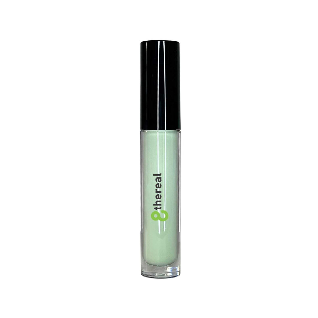 8thereal cream concealer in a clear tube with a black cap, featuring a precision doe-foot applicator.