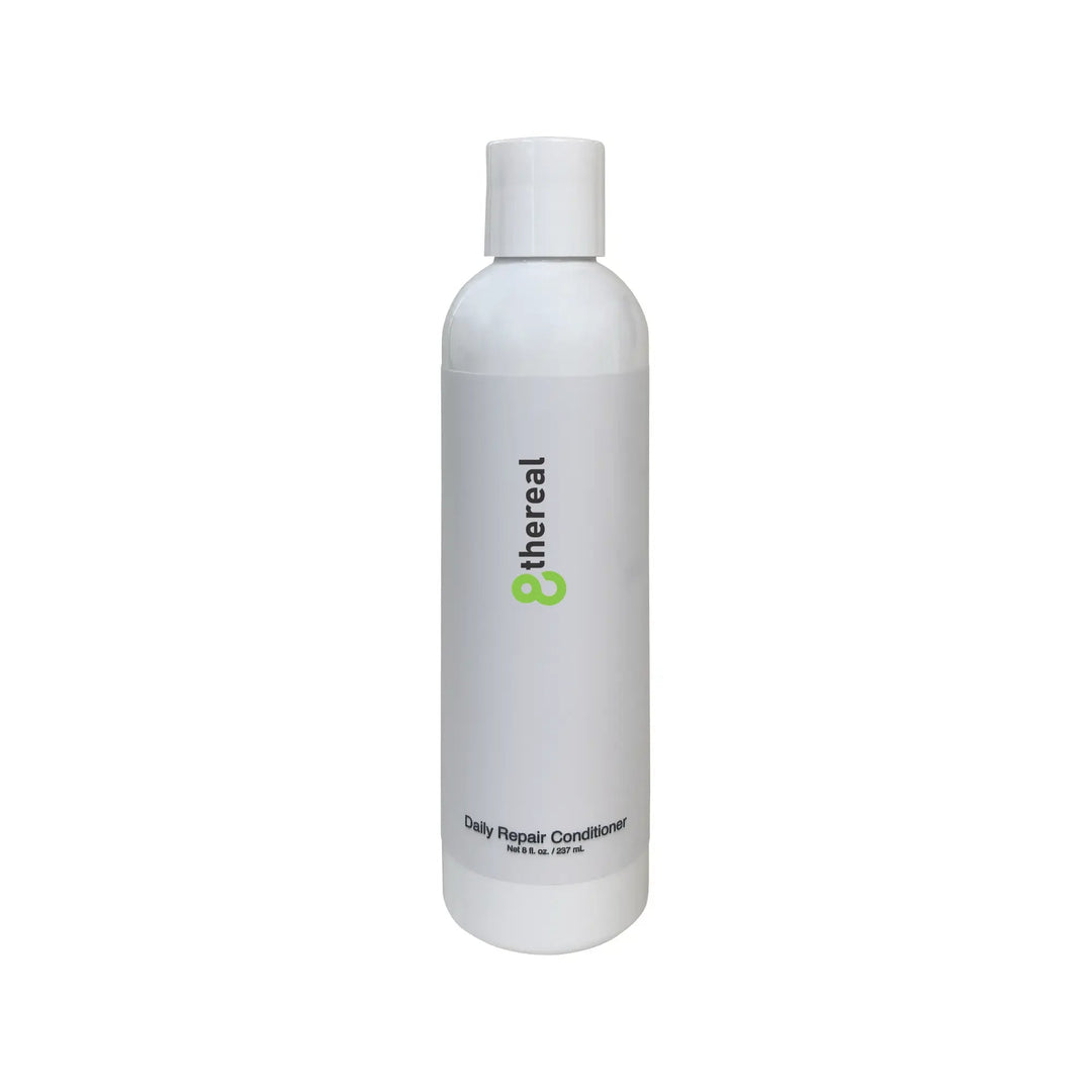 8thereal Daily Strengthening Repair Conditioner in a white 8 fl. oz. bottle for hydrating and smoothing damaged hair.