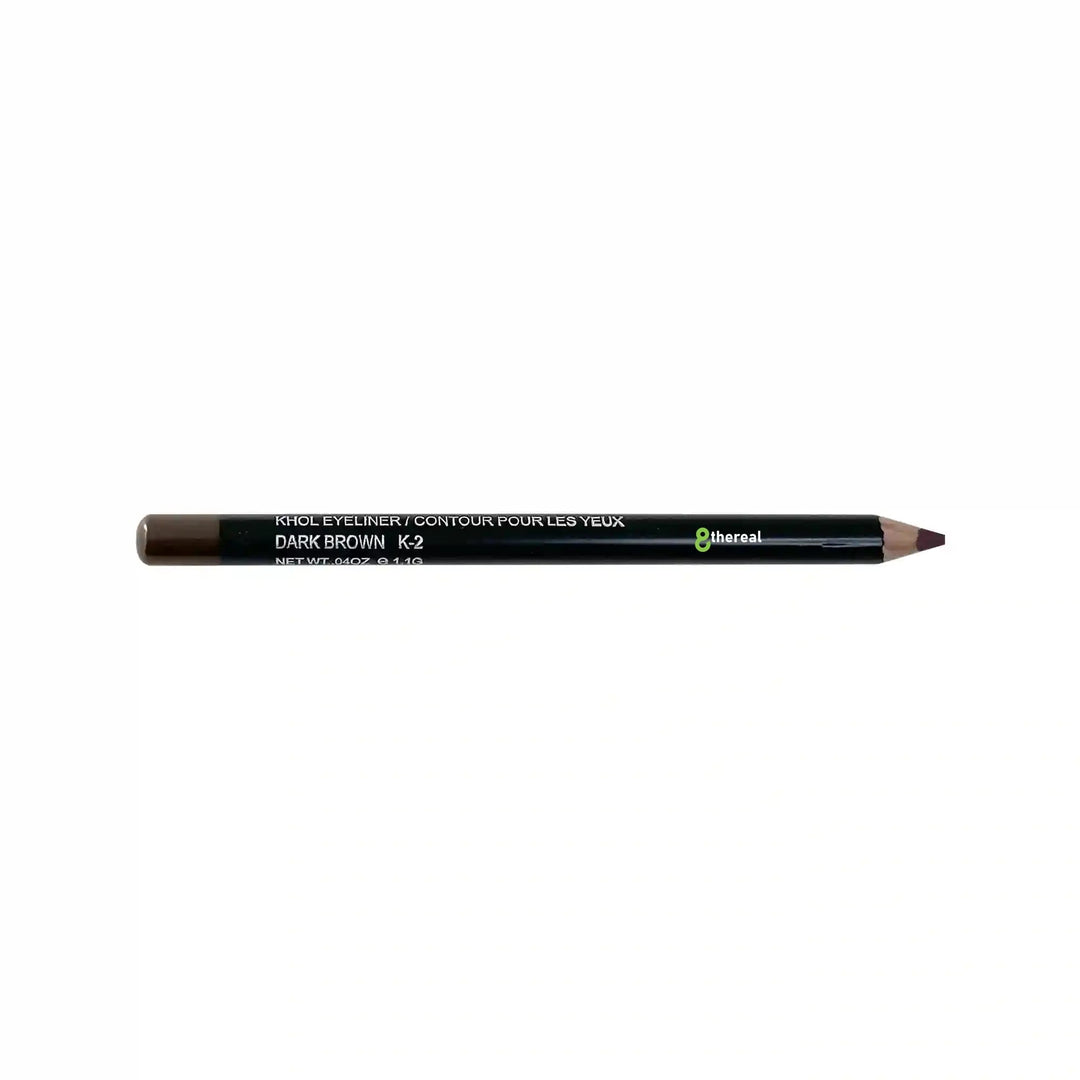 8thereal Soft-Define Khol Eyeliner pencil in dark brown with a smooth, creamy finish for precise eye definition.