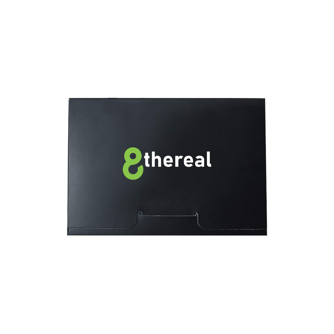 8thereal facial blotting paper pack in a sleek black compact case for oil and shine control