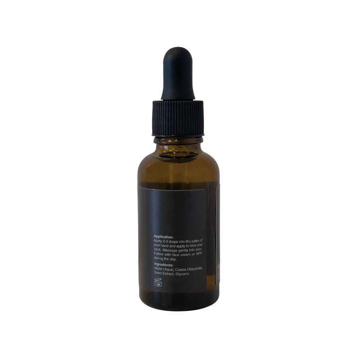 8thereal Maximum Hydration Serum in an amber glass dropper bottle with black label and cap for dry skin care