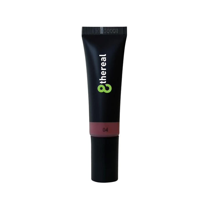 8thereal Soft Flush liquid blush in a black squeeze tube with a visible rose-toned shade 04 for a radiant finish.