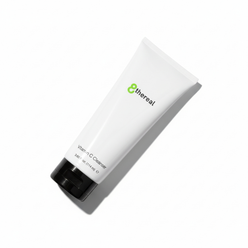 White skincare product with '8thereal' branding on a white background