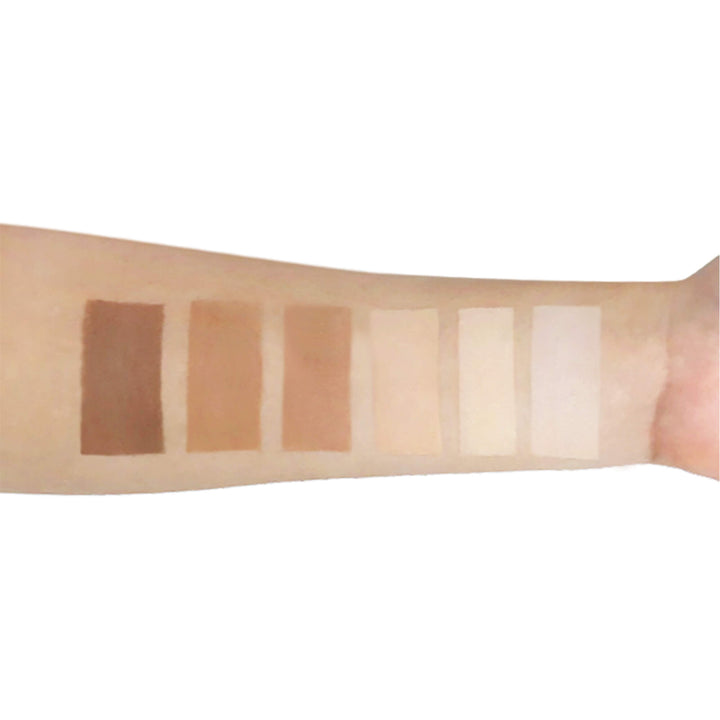 8thereal Contour and Highlighter shades displayed on arm. 